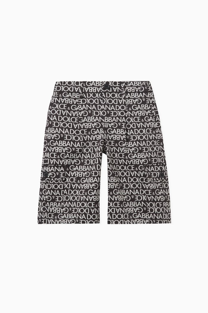 

Logo-print Shorts in Cotton, Black