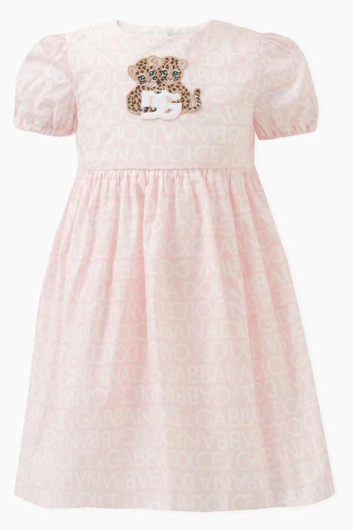 

Logomania Print Dress, Pink