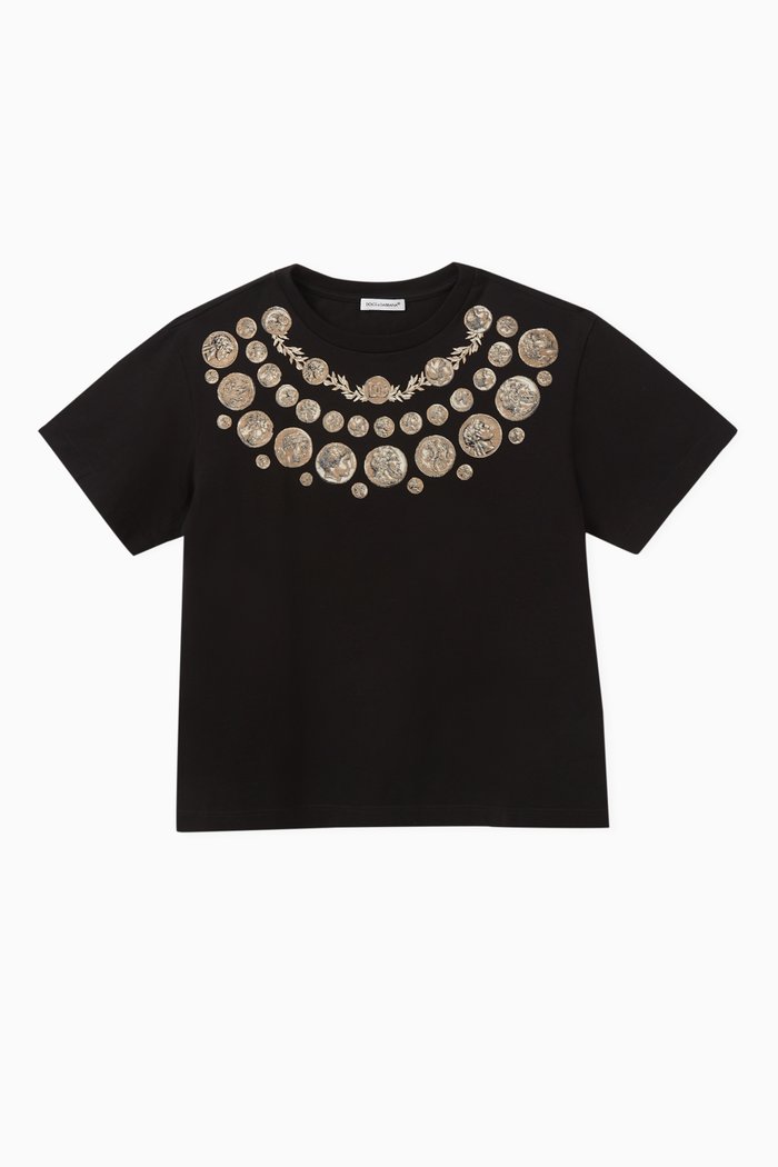 

Roma T-shirt in Cotton, Black