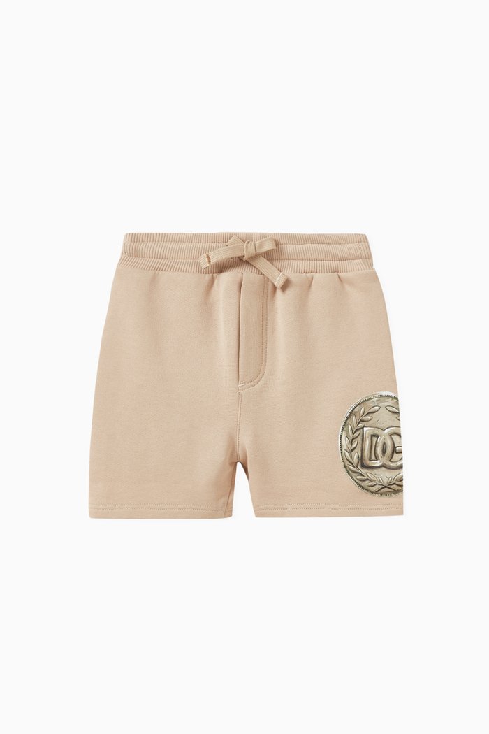 

Logo-print Shorts in Cotton, Neutral