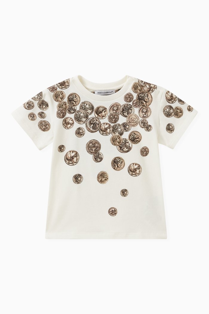 

Ombré Coin T-shirt in Cotton, White