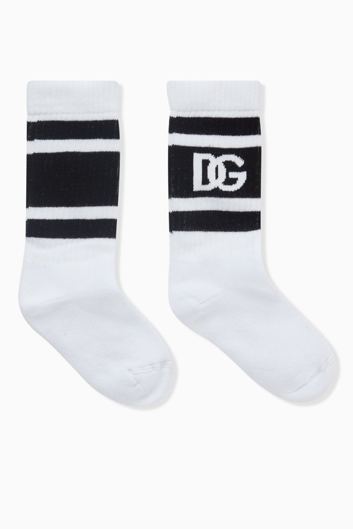 

Logo Socks in Cotton Blend, White