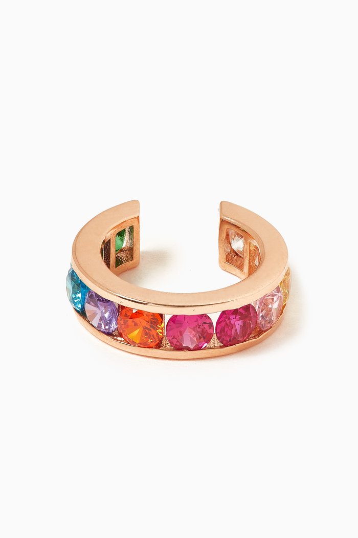 

Rainbow Single Ear Cuff in 18kt Rose Gold