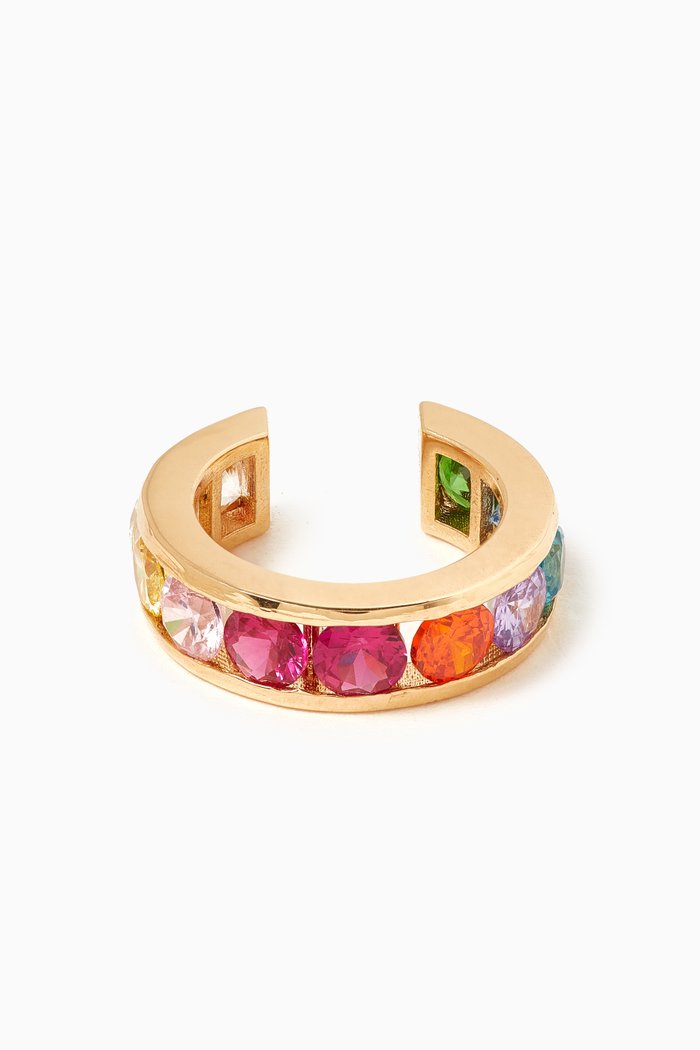 

Rainbow Single Ear Cuff in 18kt Gold, Yellow