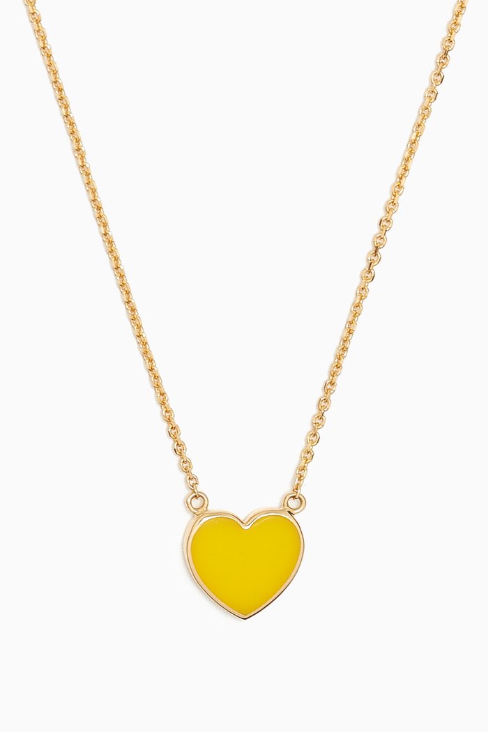 

Heart Enamel Necklace in 18kt Yellow Gold