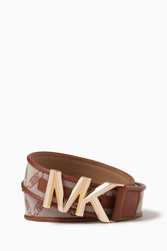 

Empire Logo Belt in Jacquard, Brown