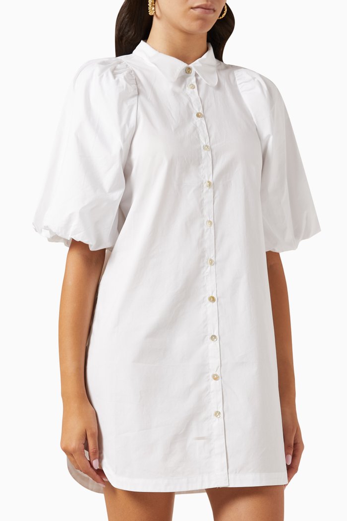 

Maude Mini Dress in Cotton, White