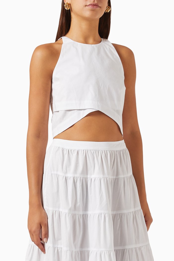 

Polly Top in Cotton, White