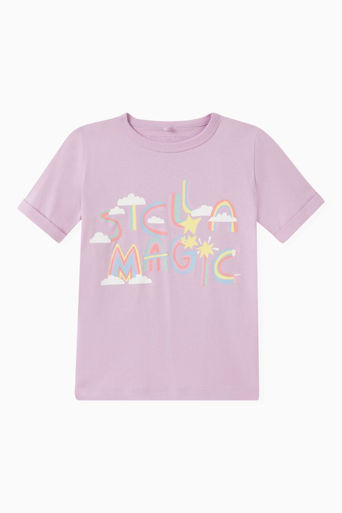 

Logo-print T-shirt in Cotton, Pink