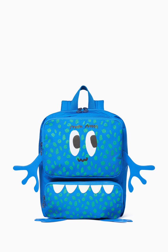 Monster Backpack in Polyester, Blue