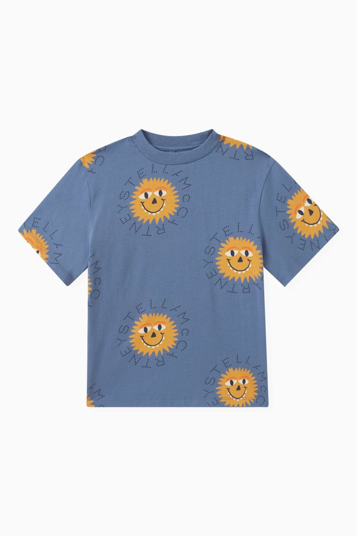 

Logo-print T-shirt in Cotton, Blue
