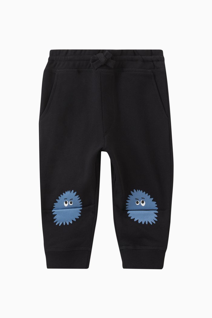 

Monster Print Sweatpants in Cotton, Black