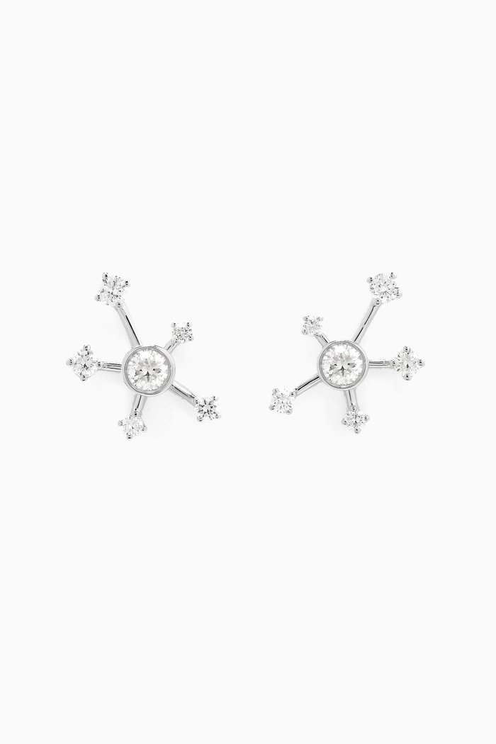 

Galaxy Diamond Stud Earrings in 18kt White Gold