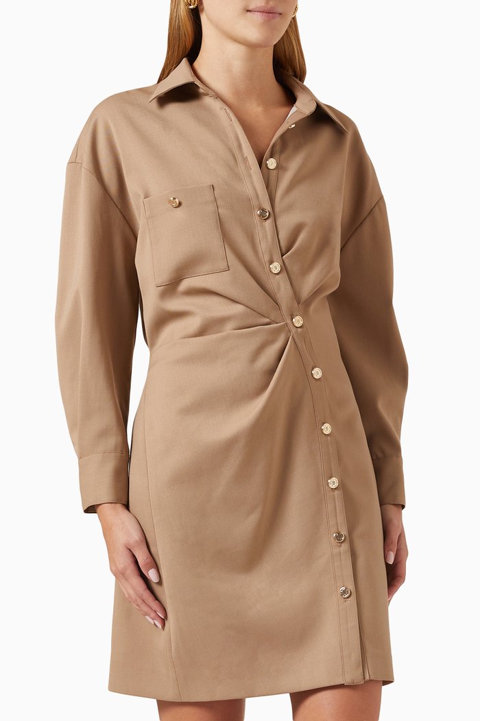 

Ribeige Shirt Dress, Neutral