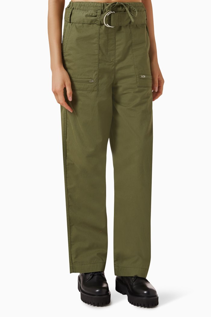 Popsy Cargo Pants in Cotton, Brown
