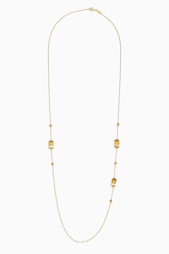Moda Fiocco Long Necklace in 18kt Gold, Yellow