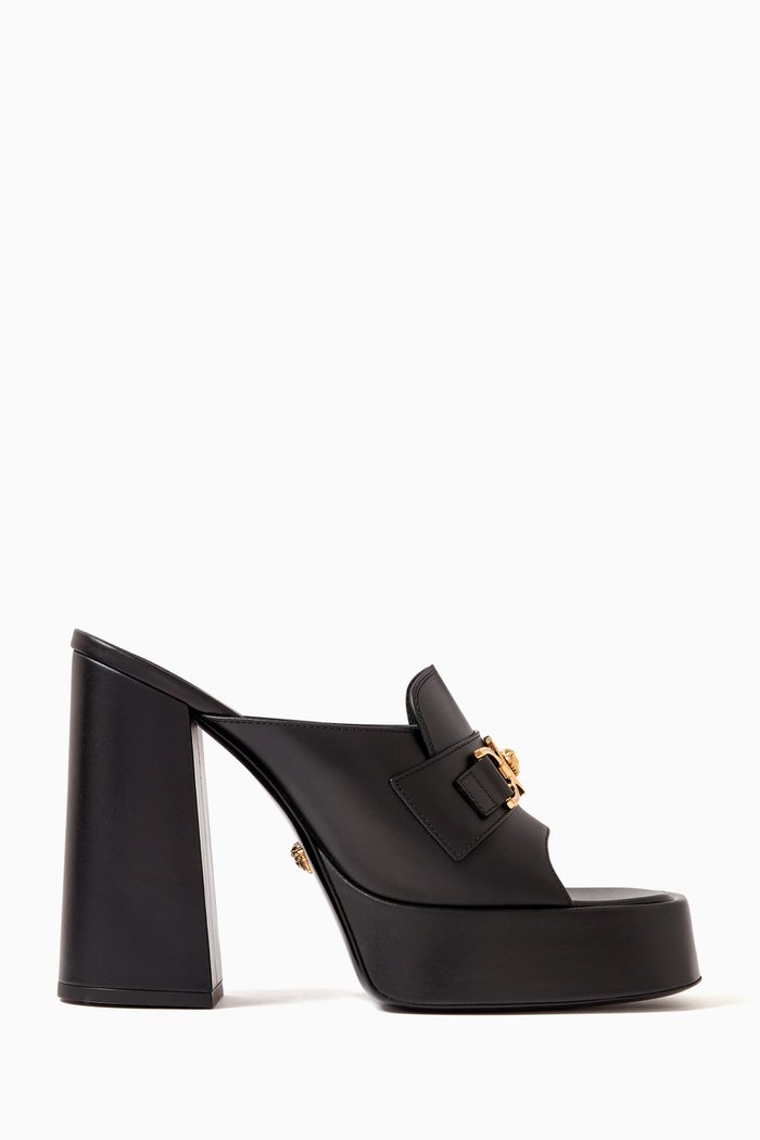 

La Medusa Platform Mules in Calf Leather, Multicolour