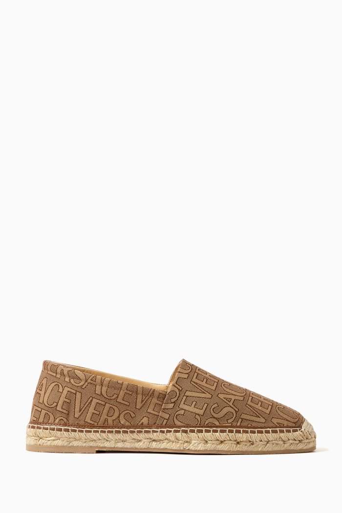 

VERSACE Allover Espadrilles in Jacquard Canvas, Multicolour