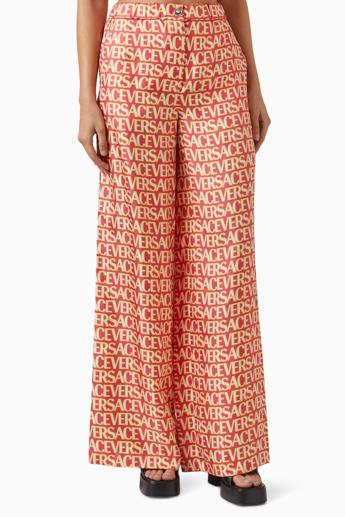 

Logo Pants in Silk, Pink