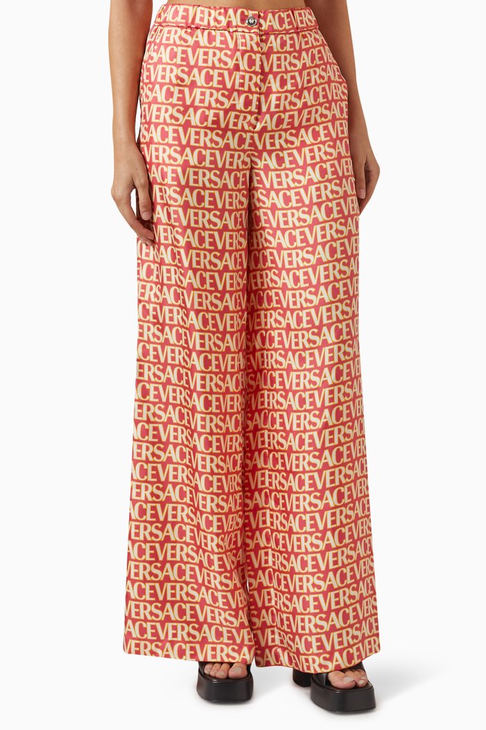

Logo Pants in Silk, Multicolour