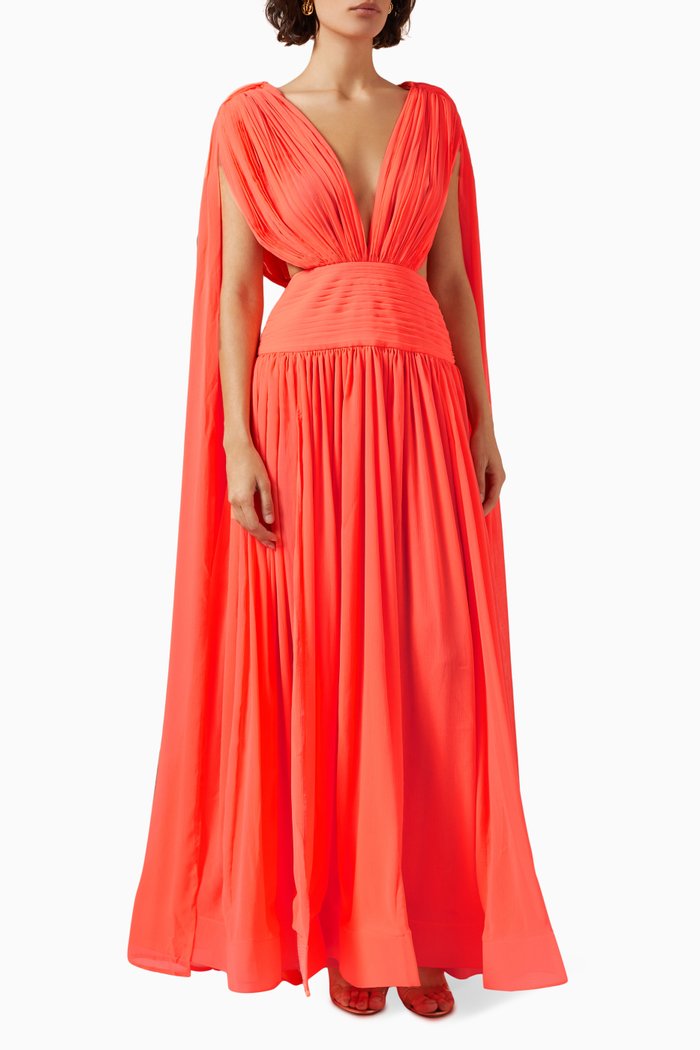 Japera Cape Gown, Pink