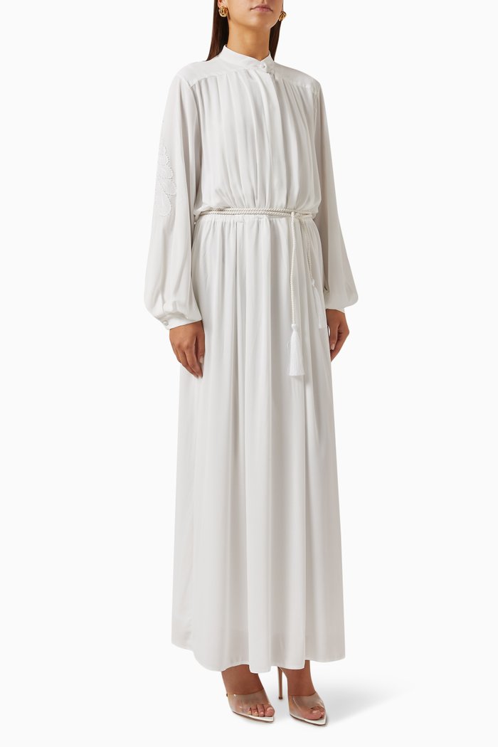 

Leila Embellished Maxi Dress, White