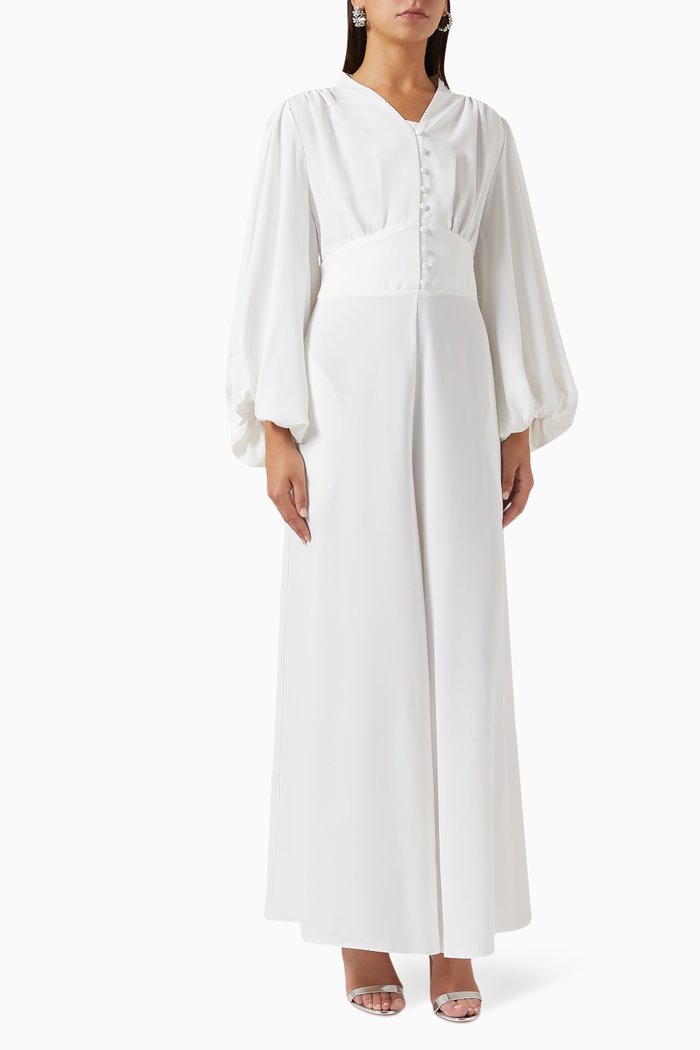 Fabian Wide-leg Jumpsuit, White