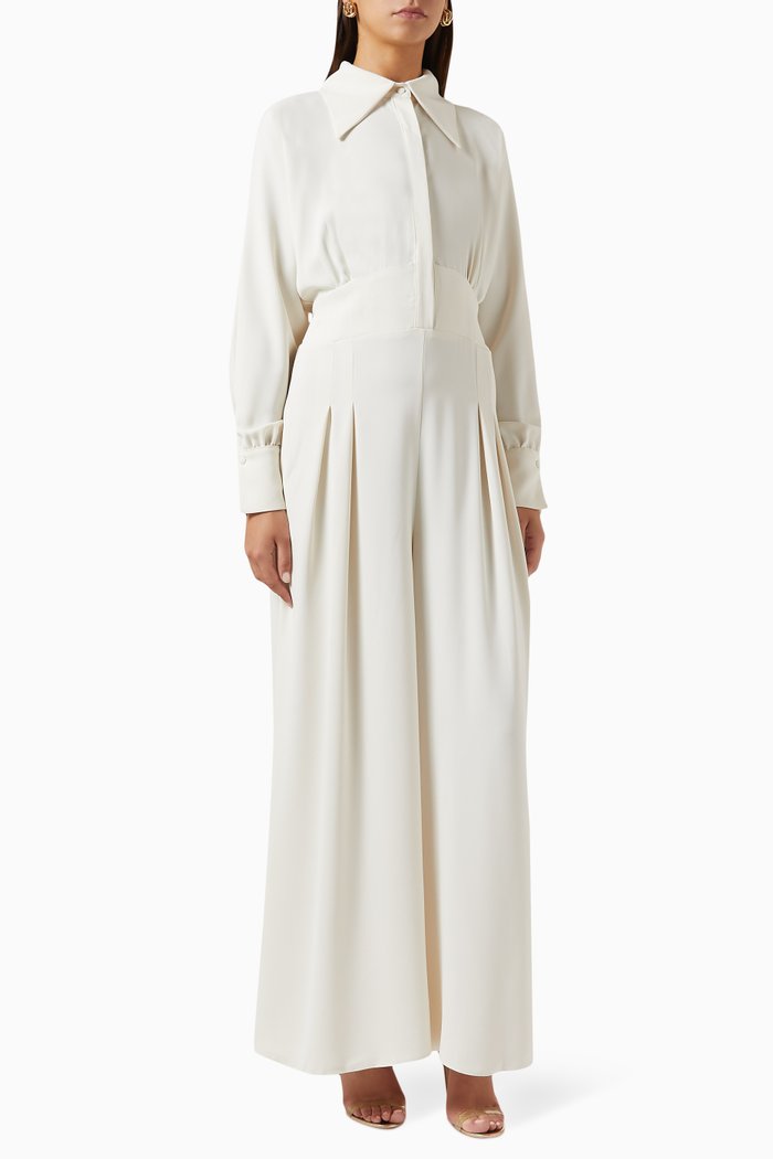 

Maison Wide-leg Jumpsuit, White