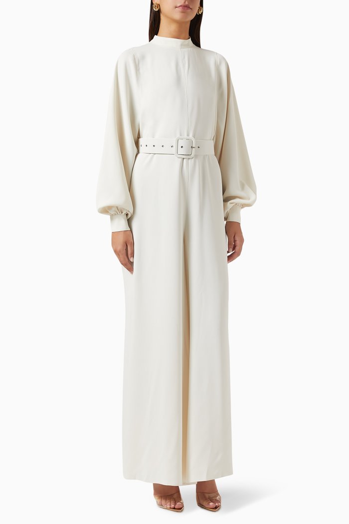

Based Belted Jumpsuit, White