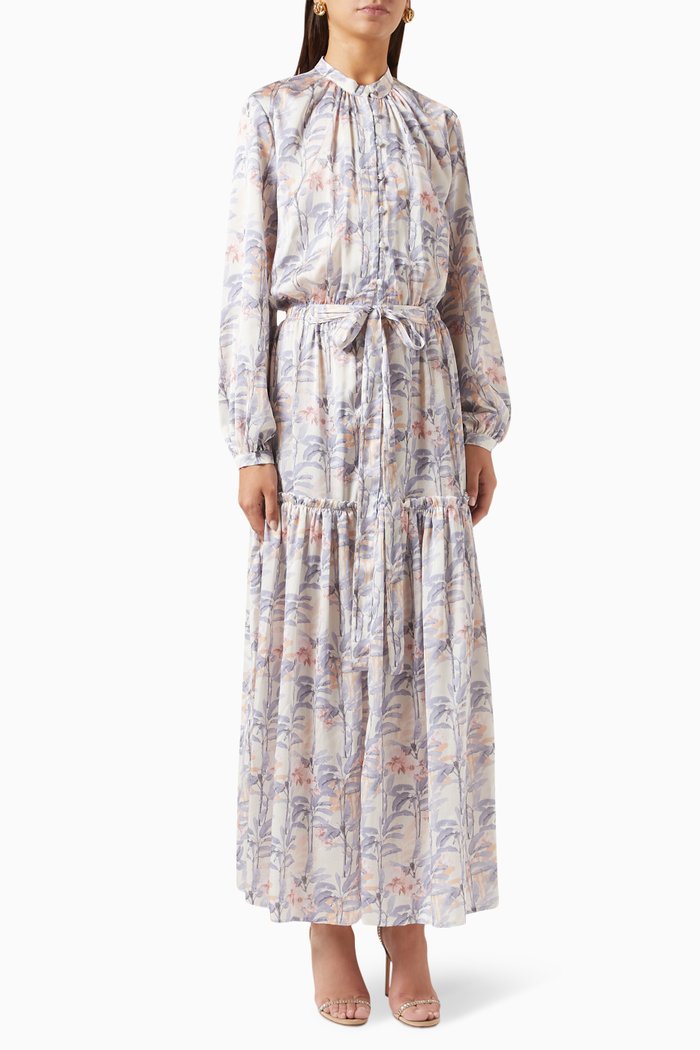 

Valentina Floral-print Maxi Dress, Purple