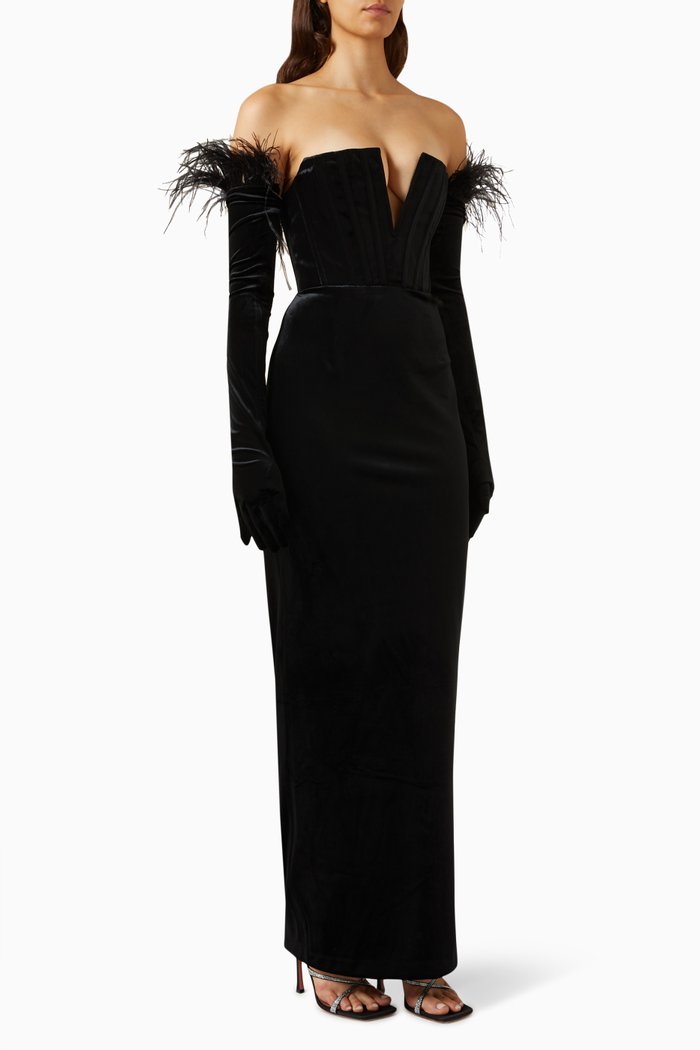 

Florentina Gown in Viscose, Black