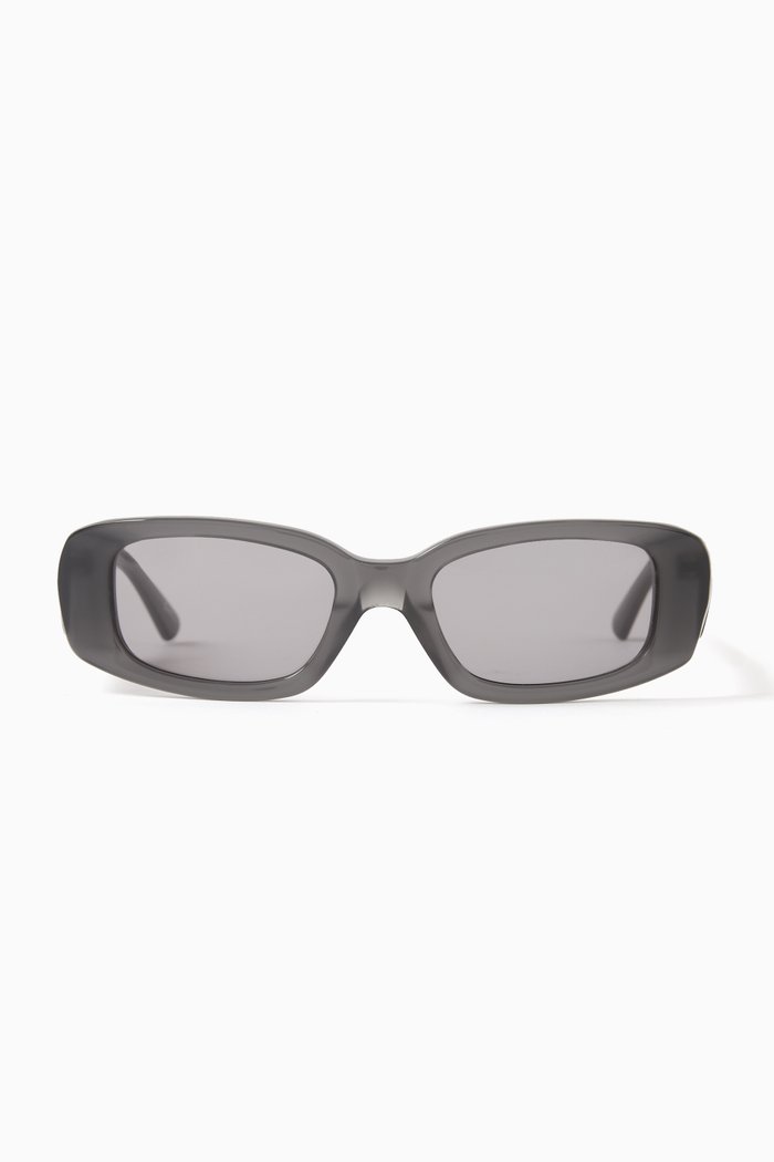 

10.2 Rectangular Sunglasses in Acetate, Grey