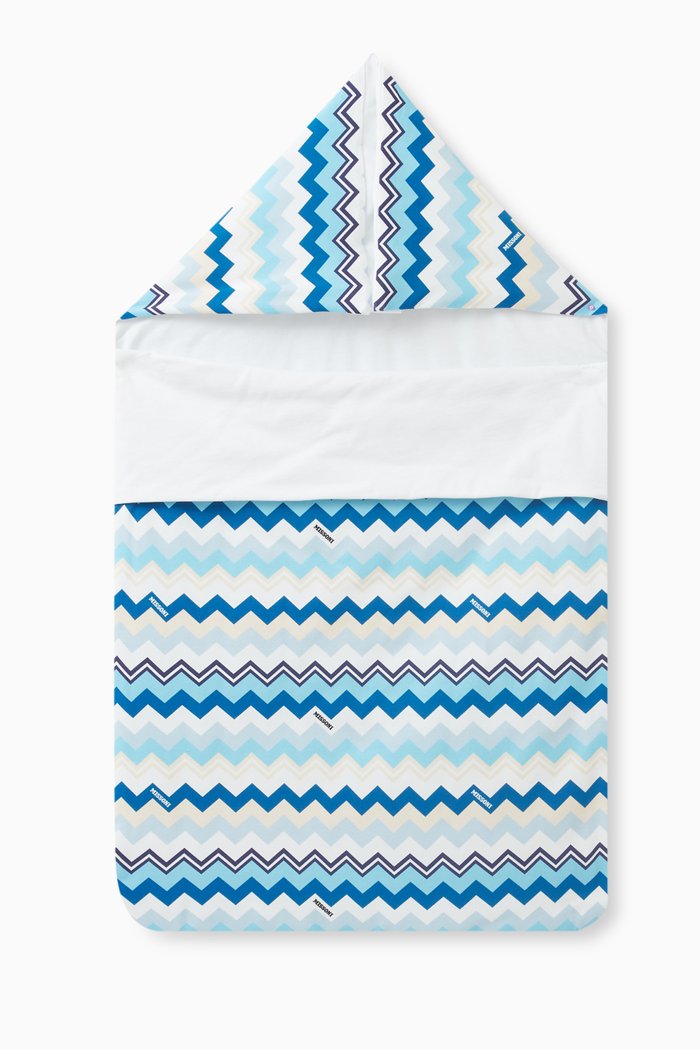 

Signature Print Baby Nest in Cotton, Blue