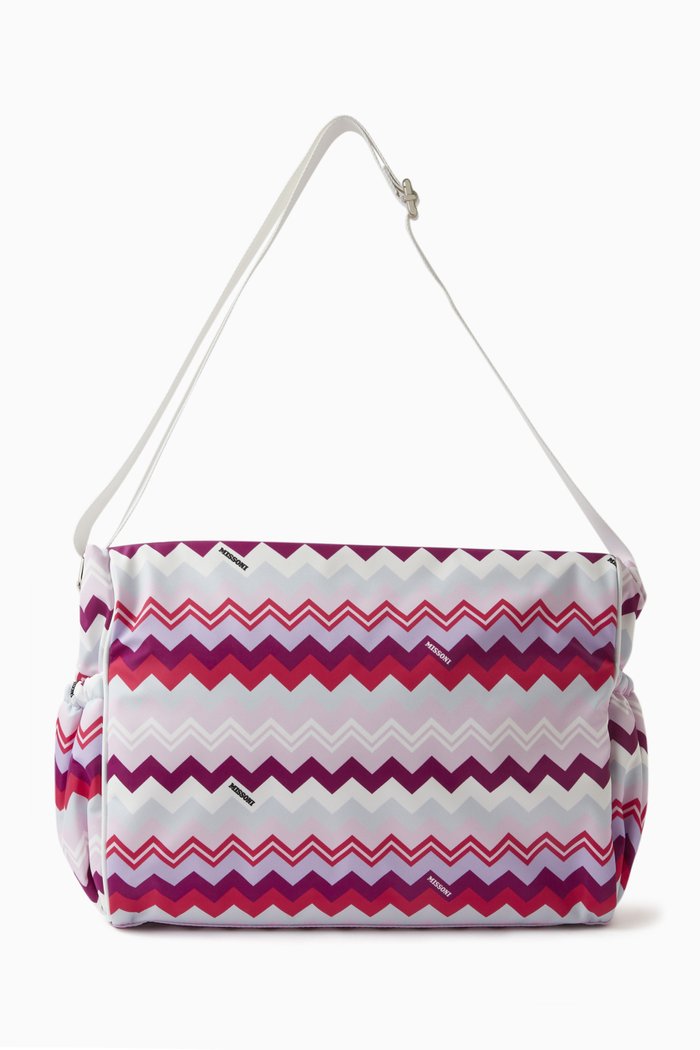

Chevron Diaper Bag in Nylon, Pink