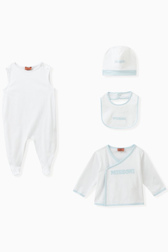 

Logo Sleepsuit Set in Cotton, Blue