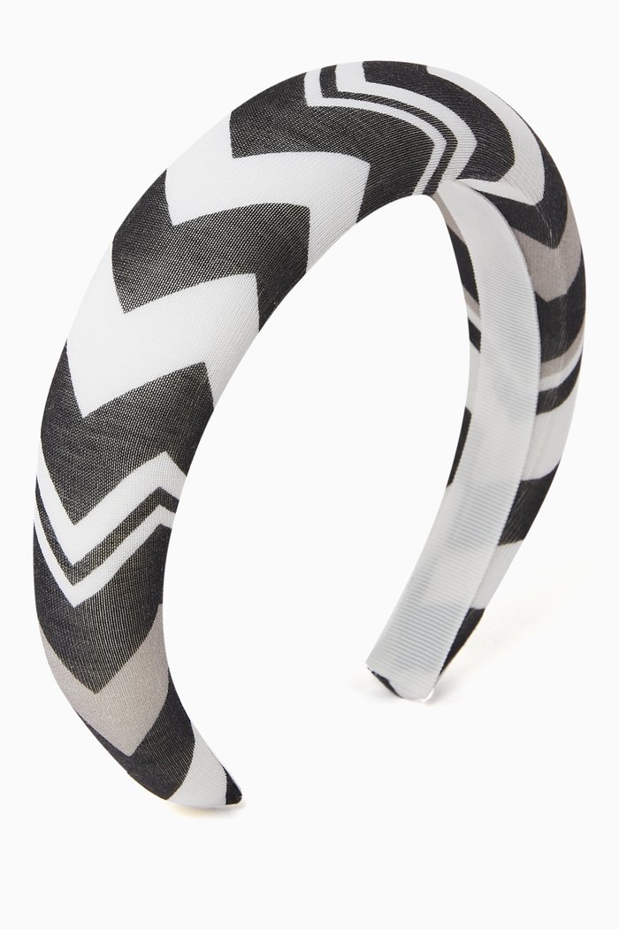 

Zigzag Headband in Cotton, Black