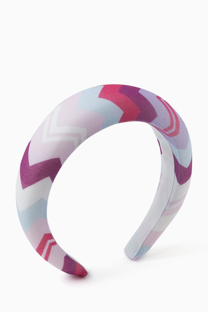 

Zigzag Headband in Cotton, Pink
