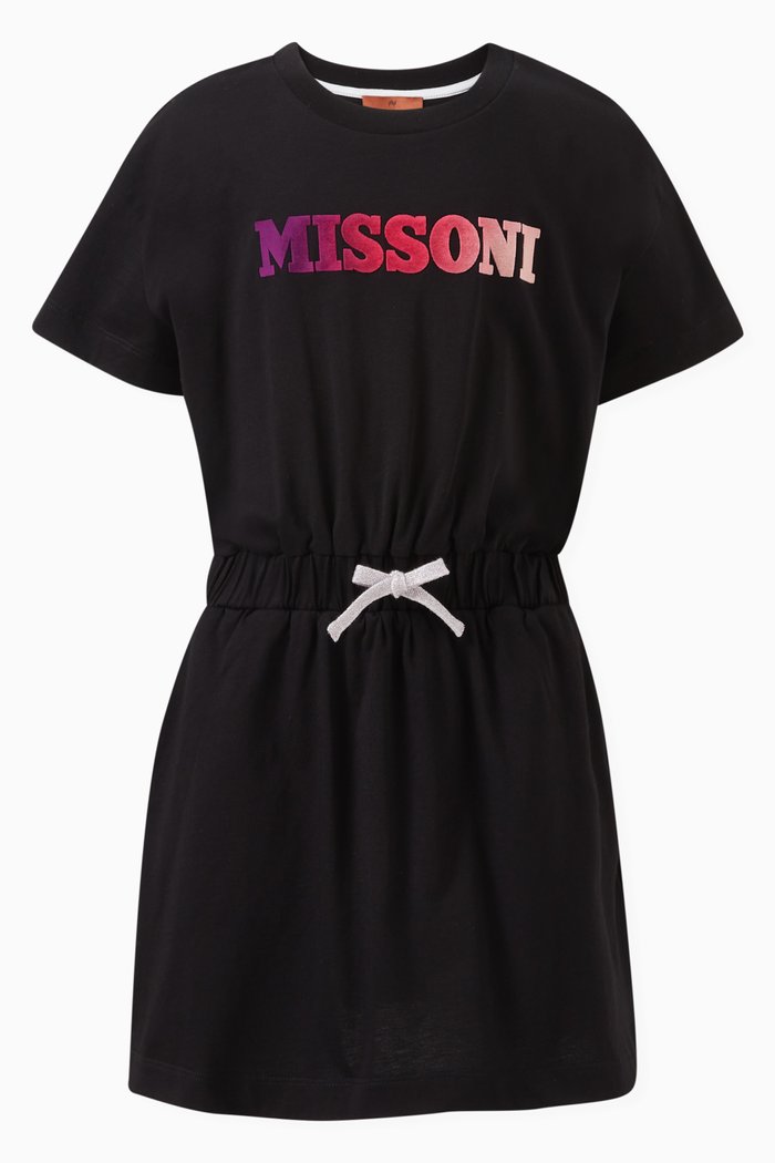 

Logo-embroidered Dress in Cotton, Black