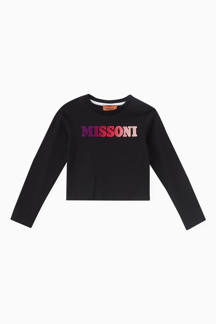 Logo T-shirt in Cotton, Black
