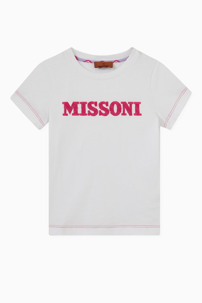 

Logo-embroidered T-shirt in Cotton, White