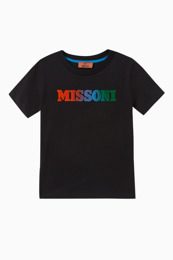 

Graphic Logo T-shirt in Organic Cotton Jersey, Black