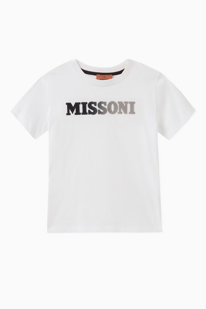 

Graphic Logo T-shirt in Organic Cotton Jersey, White