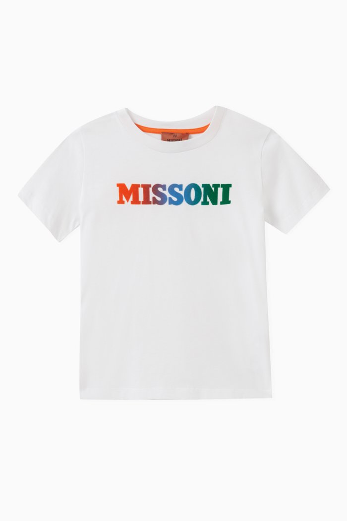 

Graphic Logo T-shirt in Organic Cotton Jersey, White