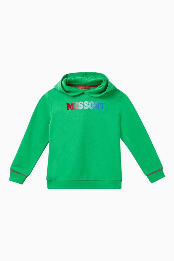 

Logo Hoodie in Cotton, Green