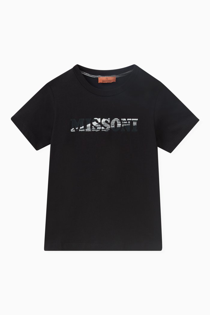 

Logo Print T-shirt in Cotton, Black