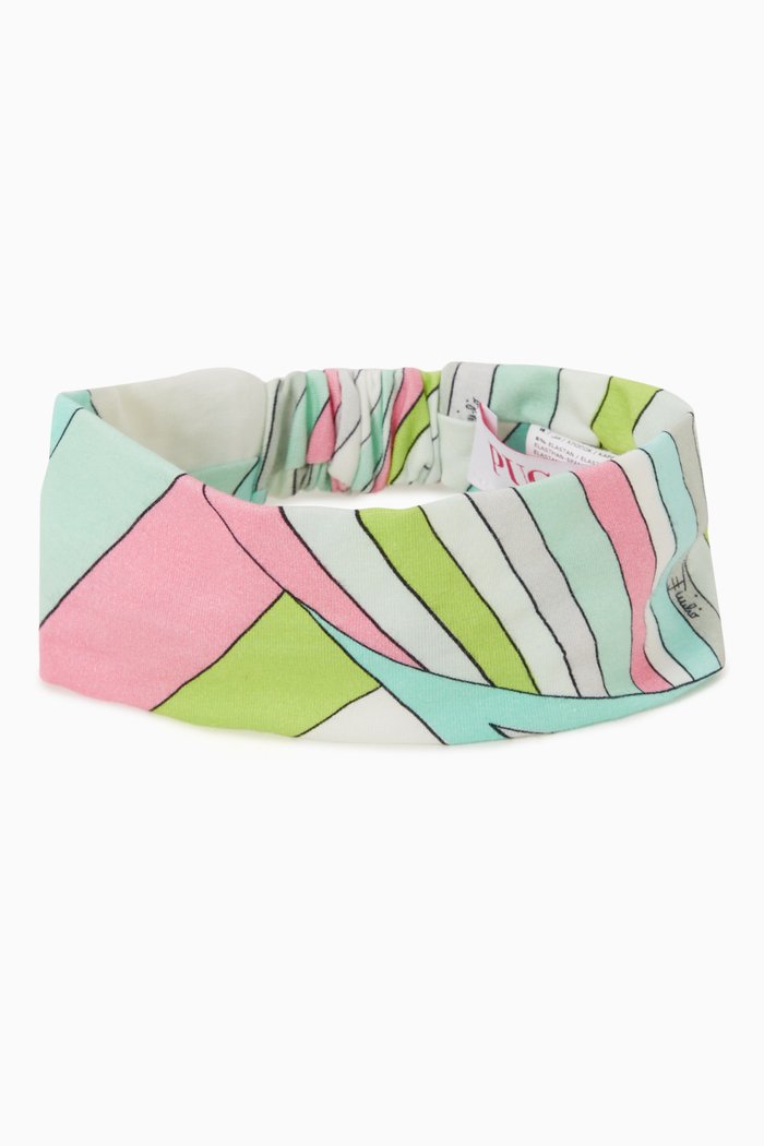 

Abstract Pattern Headband in Cotton, Blue