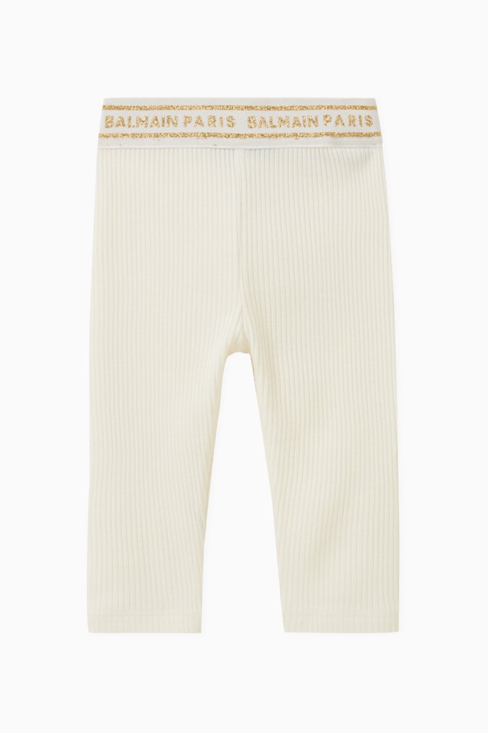 

Logo Leggings in Wool Blend, Neutral