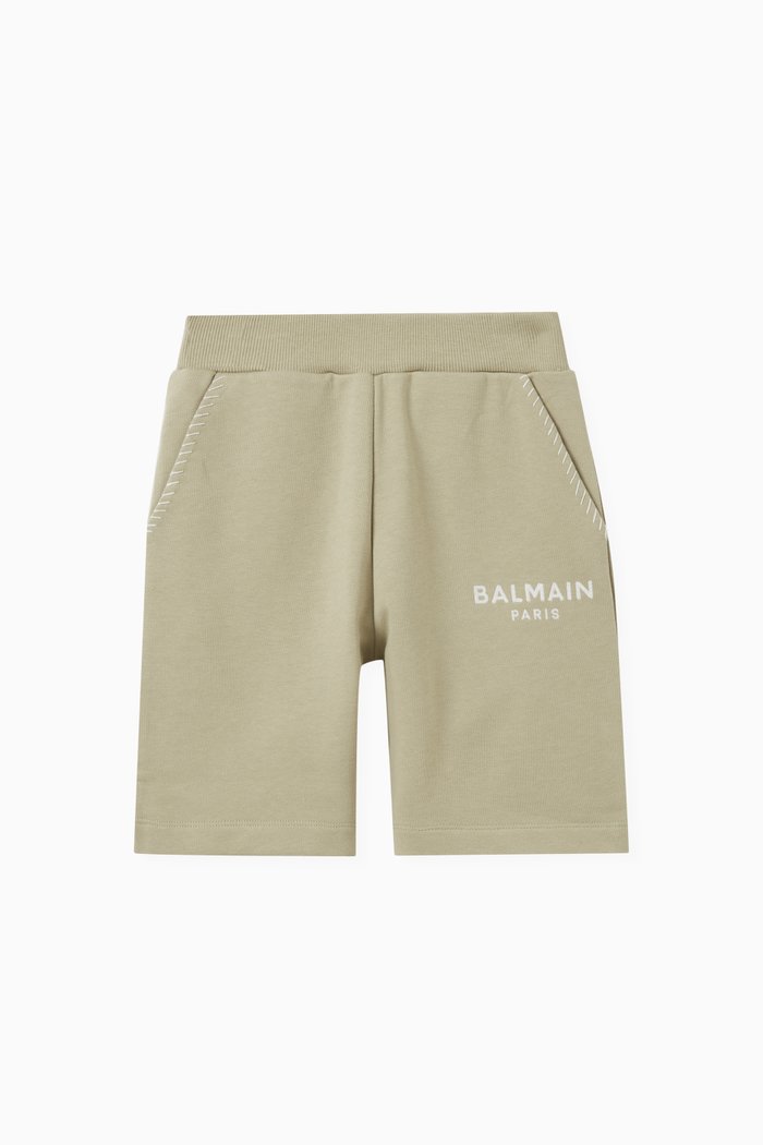 Logo Shorts in Cotton, Green
