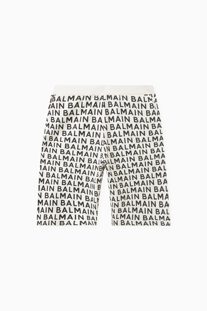 

Logo Shorts in Cotton-blend Knit, Neutral