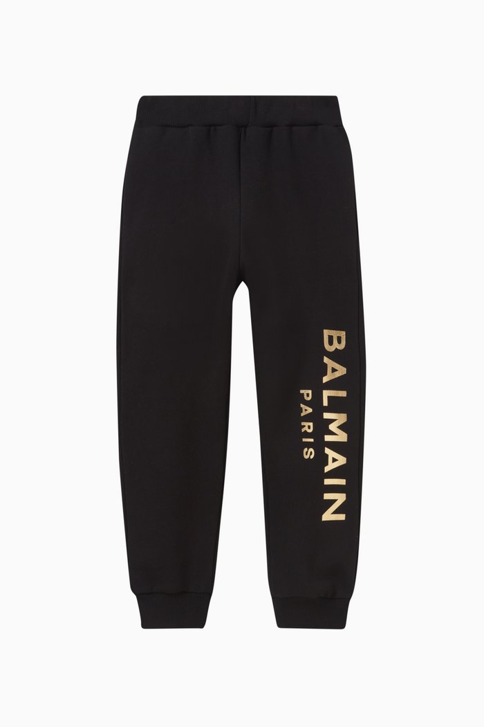 

Gold-tone Logo Sweatpants in Cotton, Black